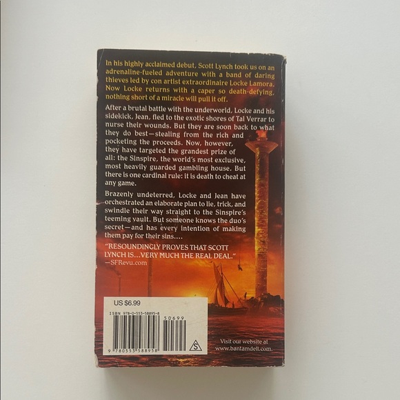 Red Seas Under Red Skies by Scott Lynch (Book 2) - Picture 2 of 2